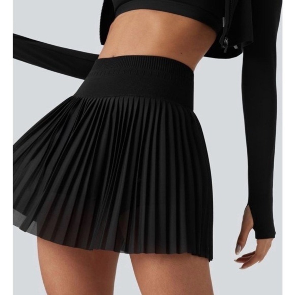 NEW Halara Black Pleated Tennis Skort Mini Skirt Women Size S - Picture 6 of 13